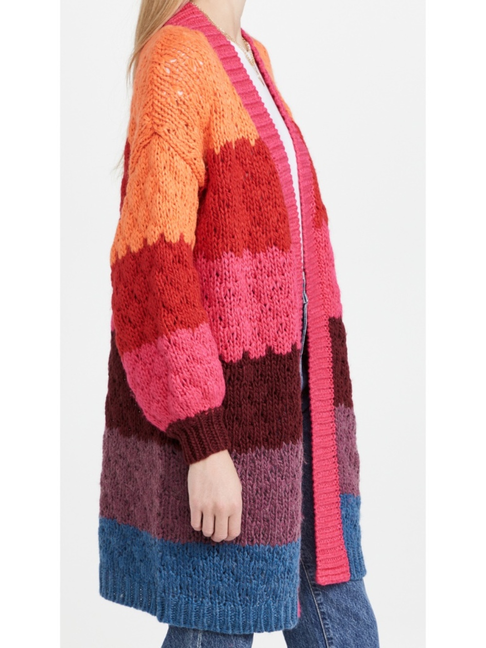 NEW Farm Rio Striped Cardigan Multi Small - Picture 5 of 17